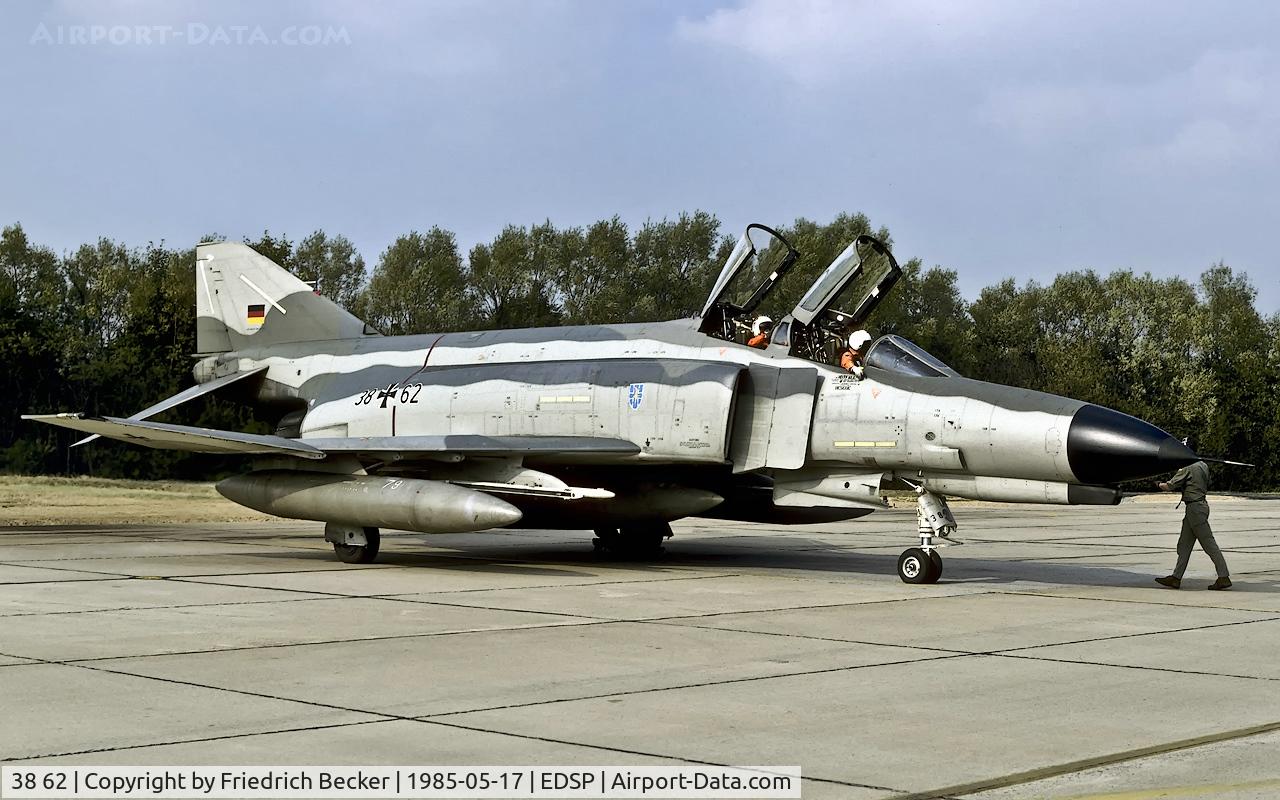 38 62, 1974 McDonnell Douglas F-4F Phantom II C/N 4779, last chance position at Fliegerhorst Pferdsfeld