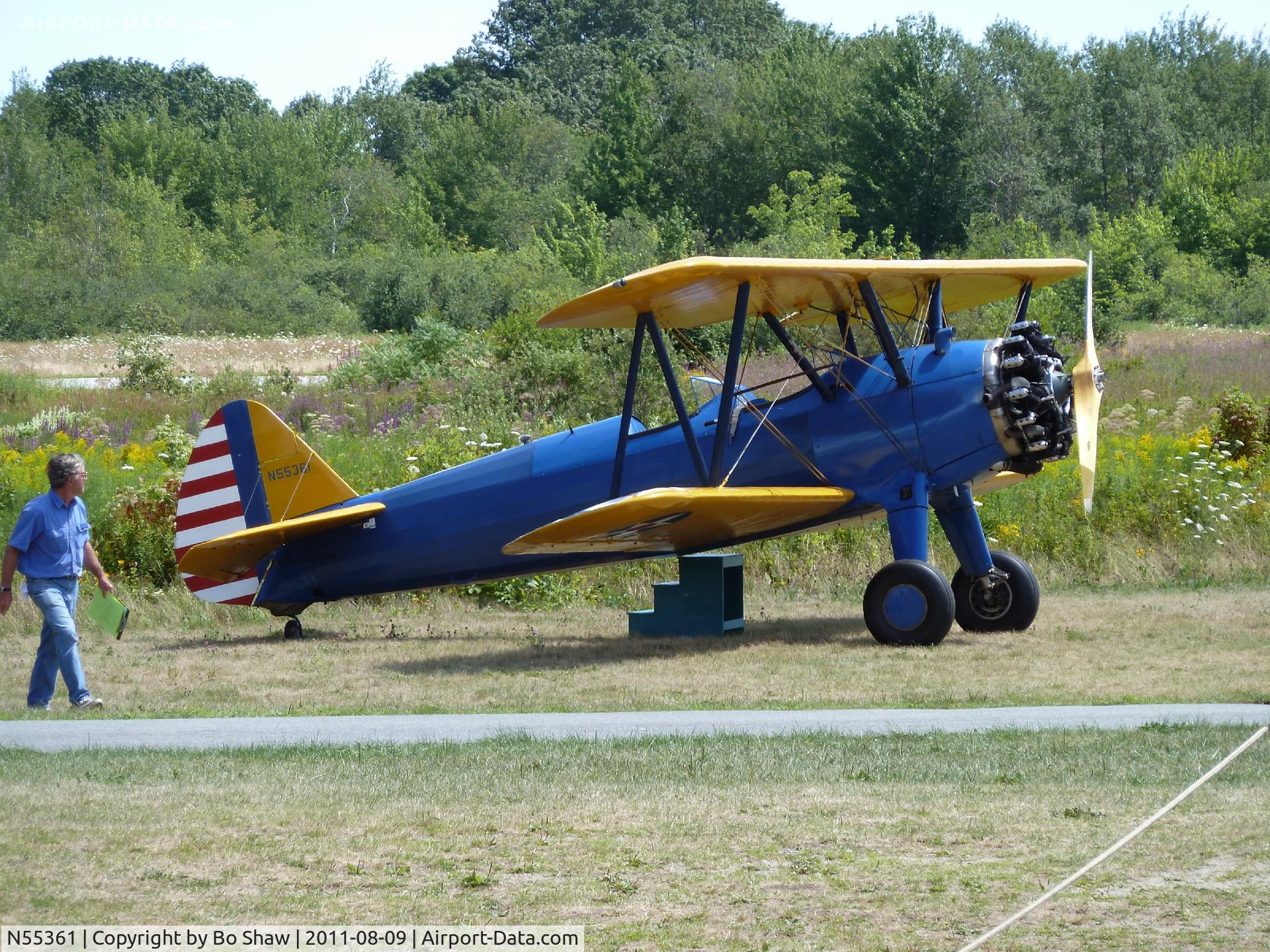N55361, 1941 Boeing A75N1(PT17) C/N 75-1795, Taken at the Owl's Head Museum in Maine.