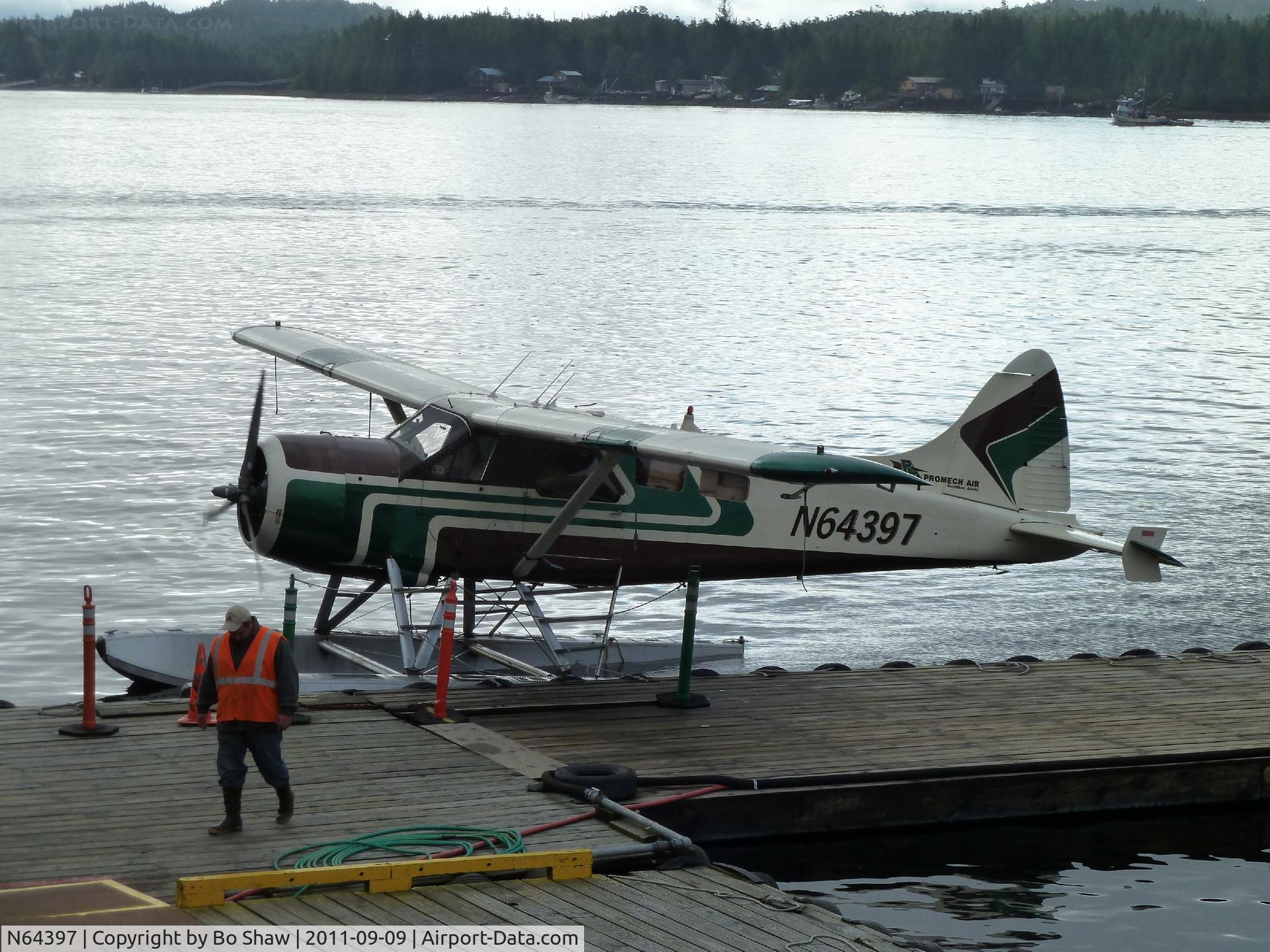 N64397, 1955 De Havilland Canada DHC-2 Beaver Mk.1 C/N 760, Pier side, Ketchikan, Alaska