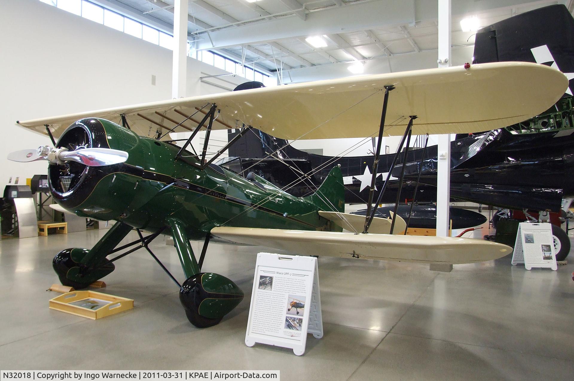N32018, 1941 Waco UPF-7 C/N 5650, Waco UPF-7 at the Historic Flight Foundation, Everett WA