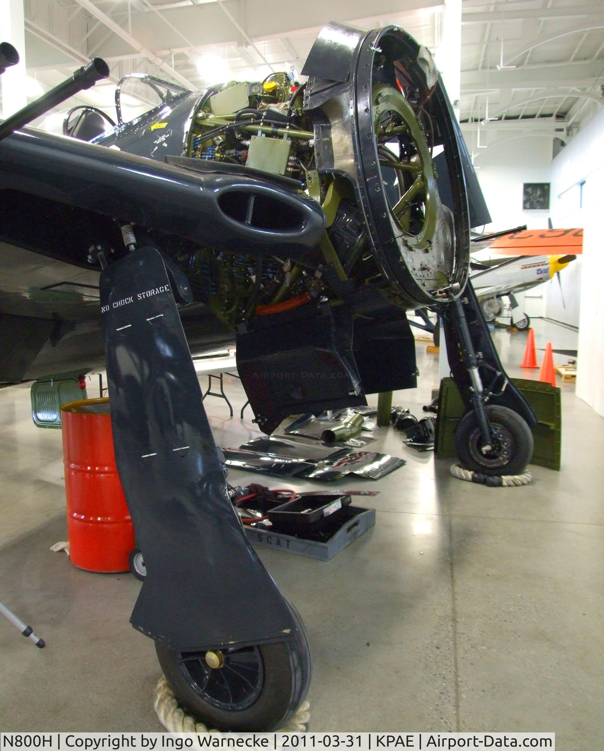 N800H, 1949 Grumman F8F-2 (G58) Bearcat C/N D.1126, Grumman F8F-2 Bearcat (minus engine) at the Historic Flight Foundation, Everett WA