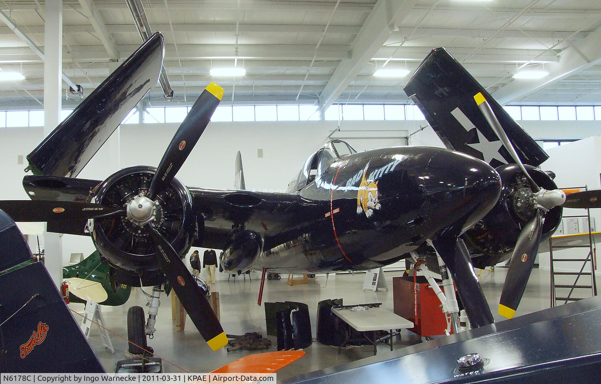 N6178C, Grumman F7F-3 Tigercat C/N C.225, Grumman F7F-3 Tigercat at the Historic Flight Foundation, Everett WA