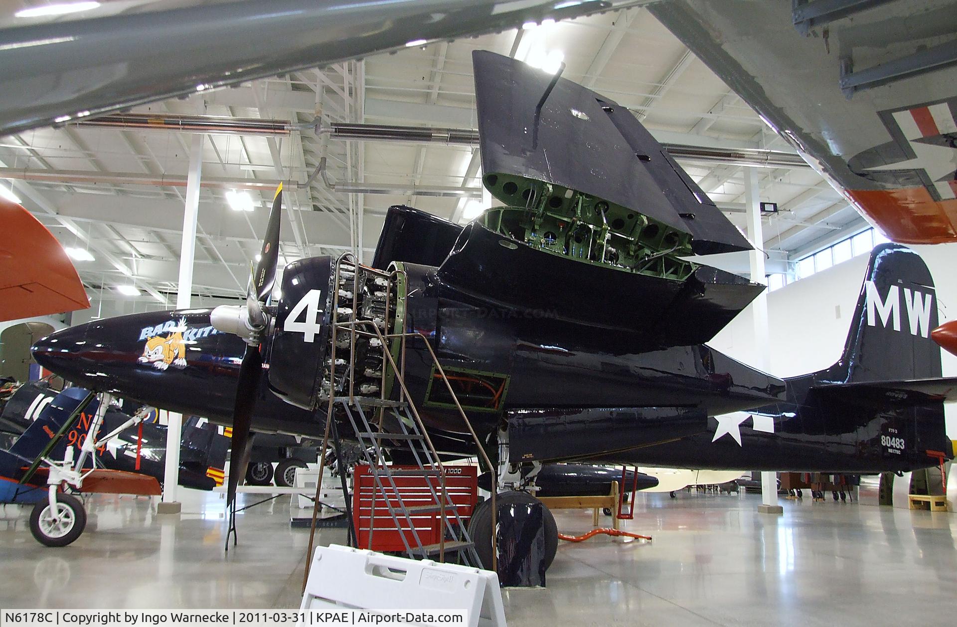 N6178C, Grumman F7F-3 Tigercat C/N C.225, Grumman F7F-3 Tigercat at the Historic Flight Foundation, Everett WA