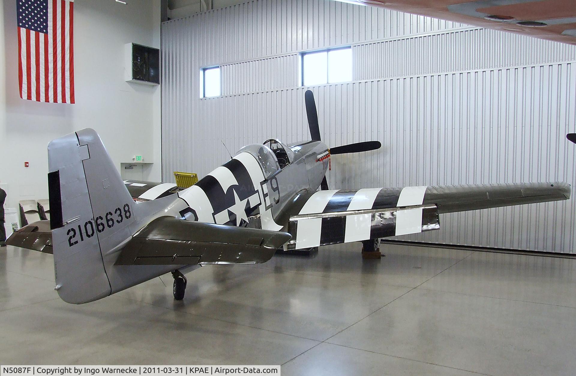 N5087F, 1943 North American P-51B Mustang C/N 104-25440, North American P-51B Mustang at the Historic Flight Foundation, Everett WA
