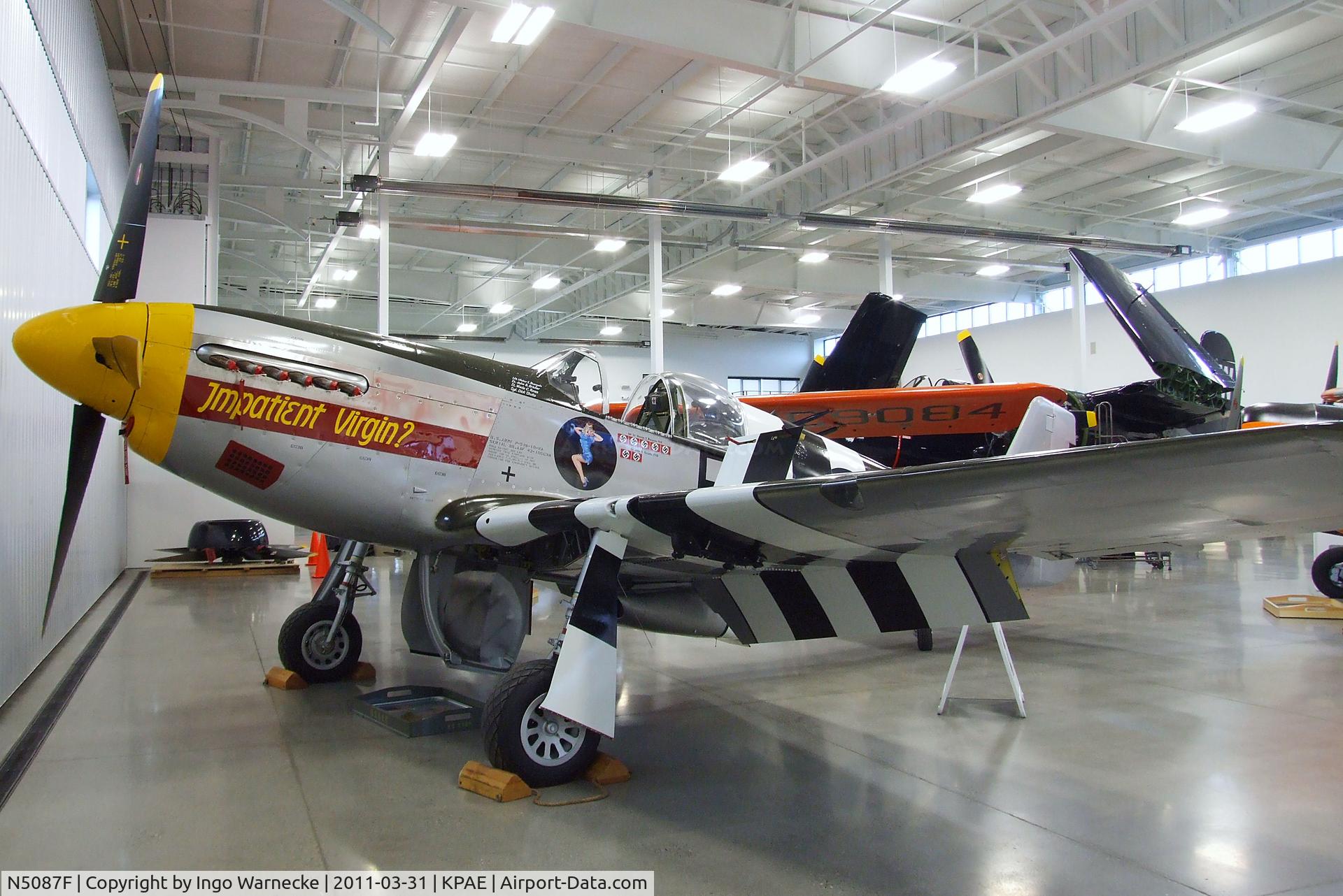 N5087F, 1943 North American P-51B Mustang C/N 104-25440, North American P-51B Mustang at the Historic Flight Foundation, Everett WA