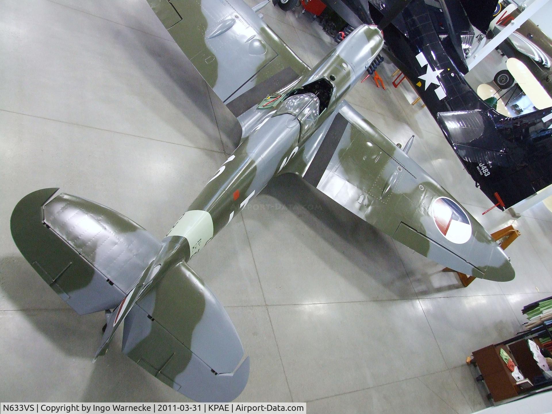 N633VS, 1945 Supermarine 361 Spitfire LF.IXe C/N CBAF.IX.571, Supermarine Spitfire IX at the Historic Flight Foundation, Everett WA