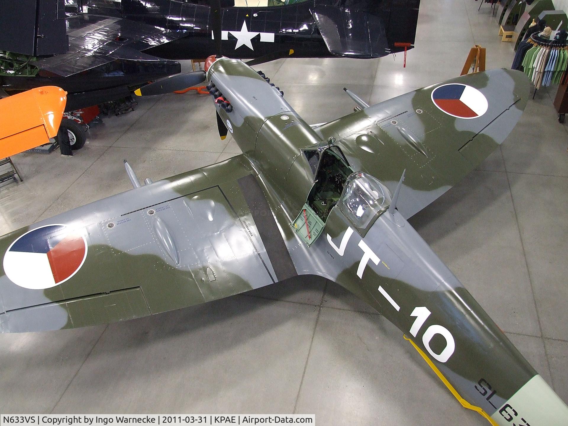 N633VS, 1945 Supermarine 361 Spitfire LF.IXe C/N CBAF.IX.571, Supermarine Spitfire IX at the Historic Flight Foundation, Everett WA