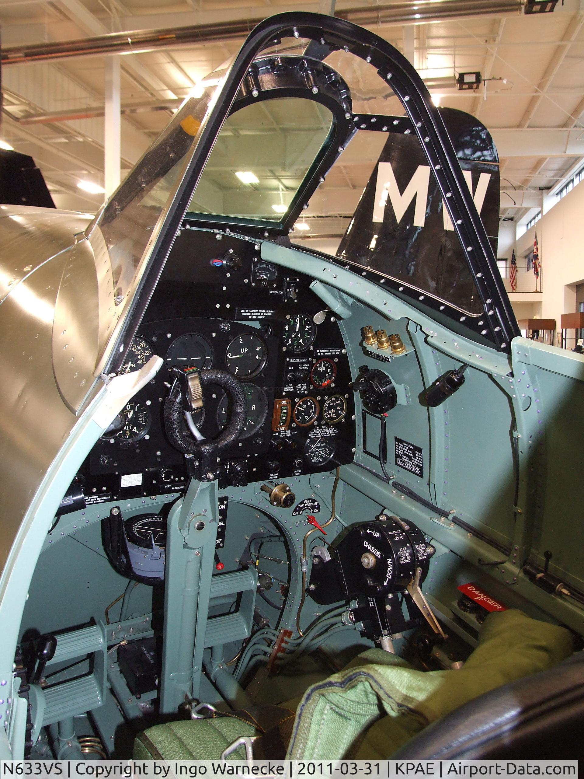 N633VS, 1945 Supermarine 361 Spitfire LF.IXe C/N CBAF.IX.571, Supermarine Spitfire IX at the Historic Flight Foundation, Everett WA  #c