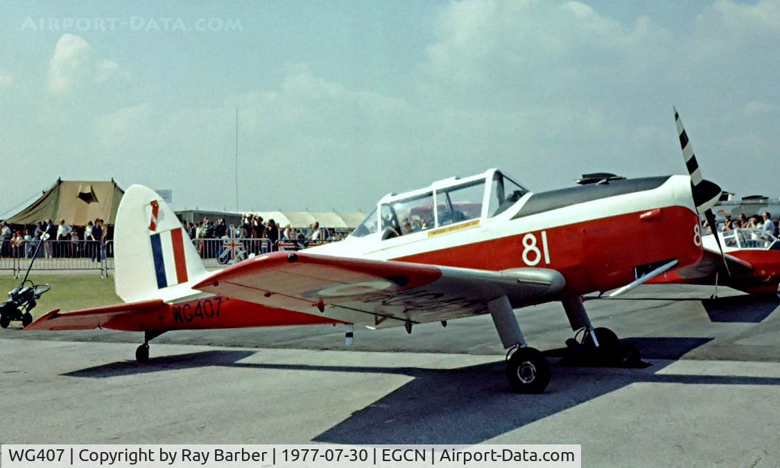 WG407, 1951 De Havilland DHC-1 Chipmunk T.10 C/N C1/0481, DHC-1 Chipmunk T.10 [C1/0481] RAF Finningley~G 30/07/1977. Image taken from a slide.