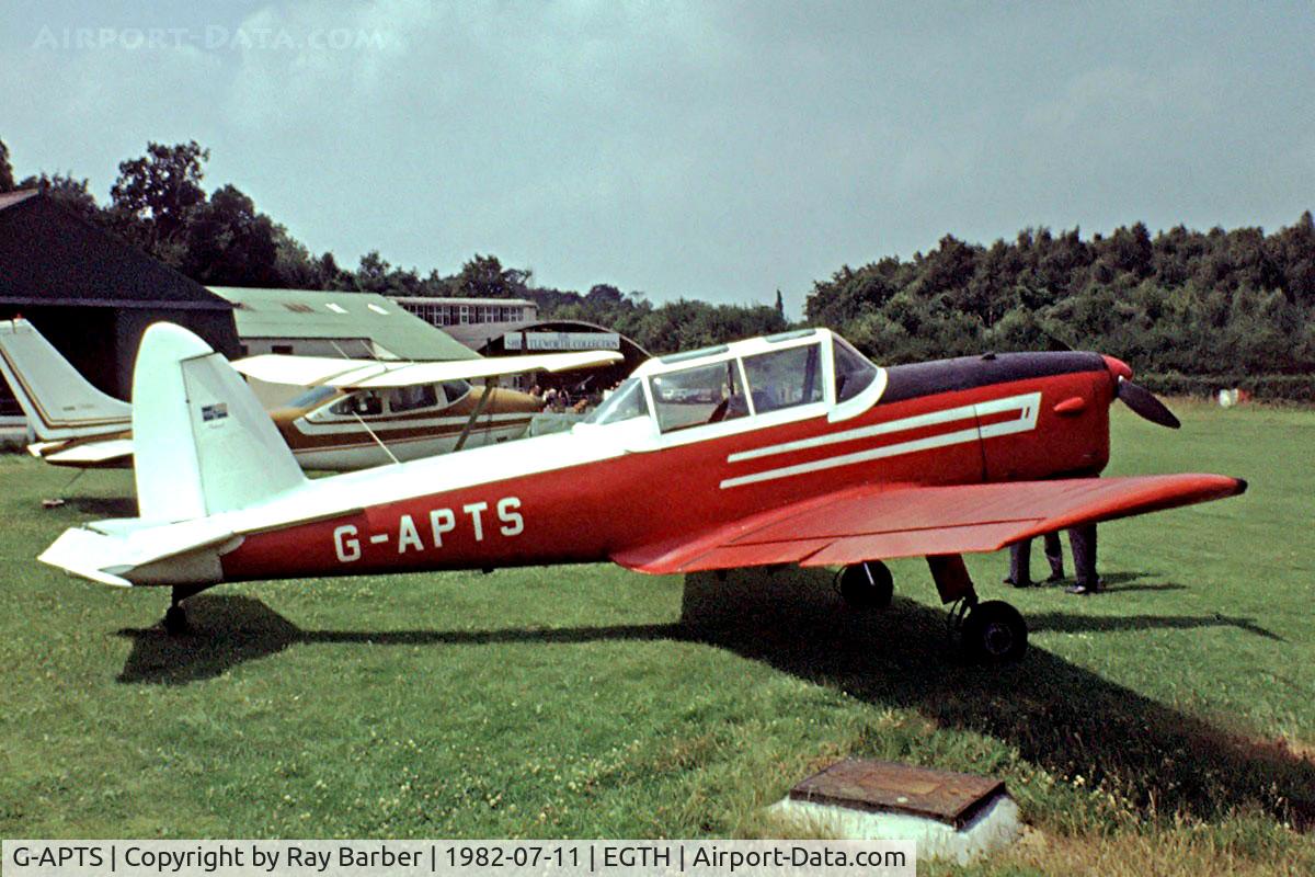 G-APTS, 1952 De Havilland DHC-1 Chipmunk T.10 C/N C1/0683, DHC-1 Chipmunk 22A [C1/0683] Old Warden~G 11/07/1982. Image taken from a slide.