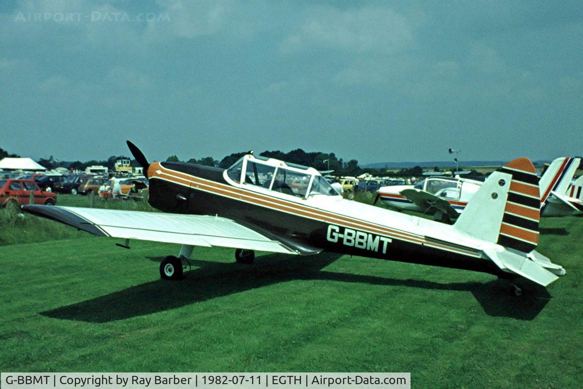 G-BBMT, 1951 De Havilland DHC-1 Chipmunk 22 C/N C1/0712, DHC-1 Chipmunk [C1/0712] Old Warden~G 11/07/1982. Image taken from a slide.