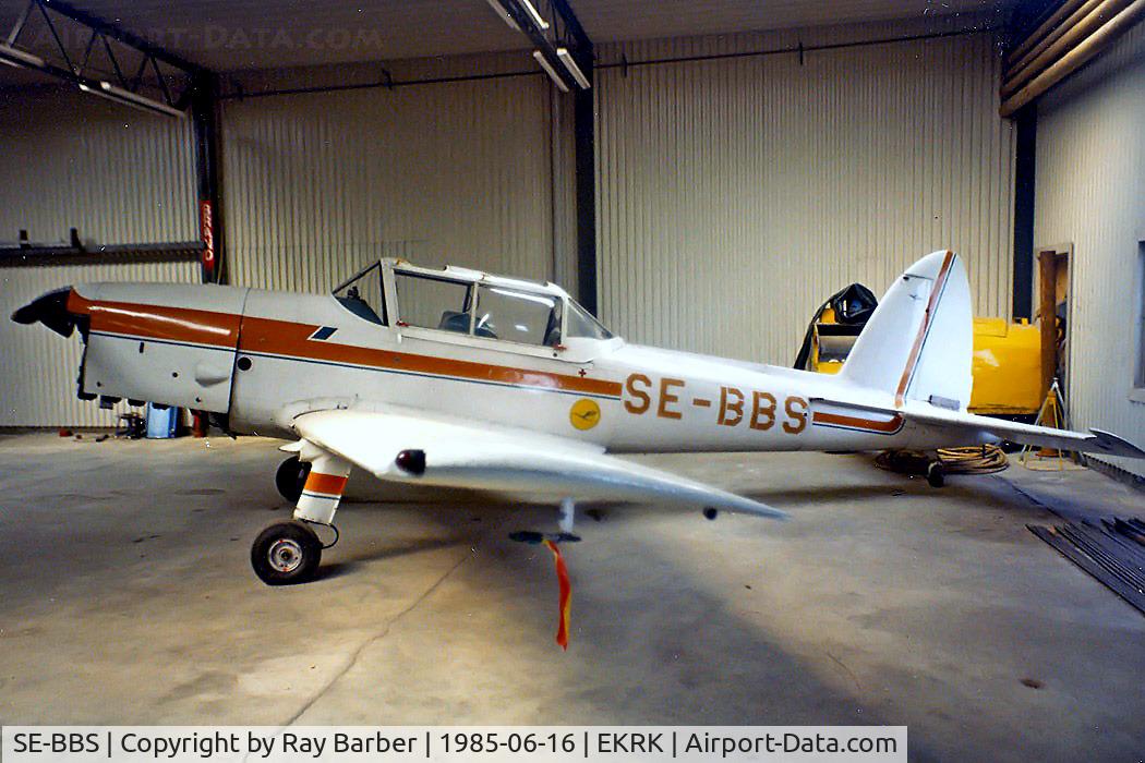 SE-BBS, 1950 De Havilland DHC-1 Chipmunk T.10 C/N C1/0205, DHC-1 Chipmunk 22 [C1/0205] Roskilde~OY 16/06/1985