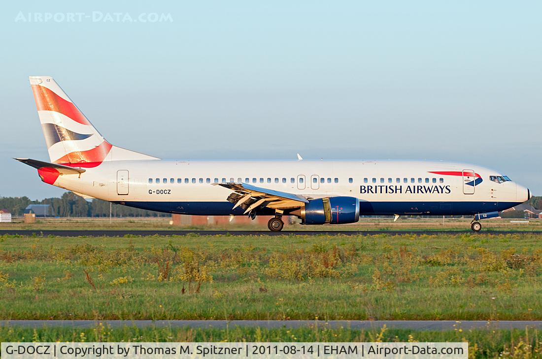 G-DOCZ, 1993 Boeing 737-436 C/N 25858, British Airways G-DOCZ rollout after arrival at AMS