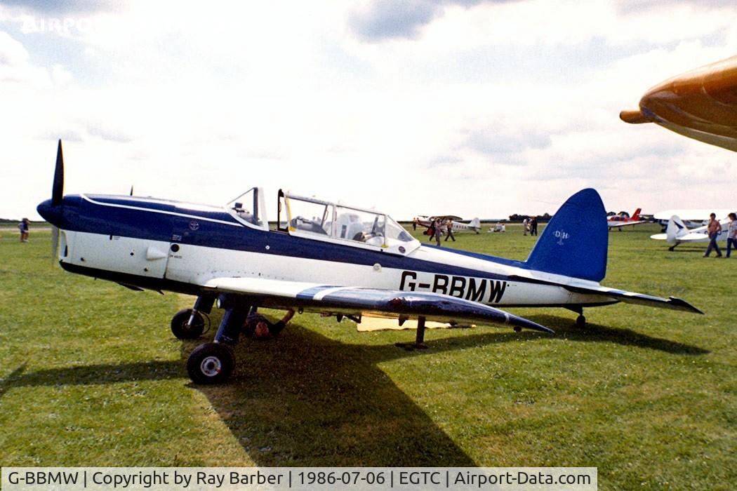 G-BBMW, 1950 De Havilland DHC-1 Chipmunk T.10 C/N C1/0641, DHC-1 Chipmunk 22 [C1/0641] Cranfield~G 06/07/1986