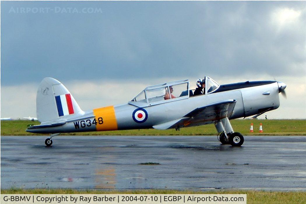G-BBMV, 1951 De Havilland DHC-1 Chipmunk T.10 C/N C1/0432, DHC-1 Chipmunk [C1/0432] Kemble~G 10/07/2004. Wearing former military serial.