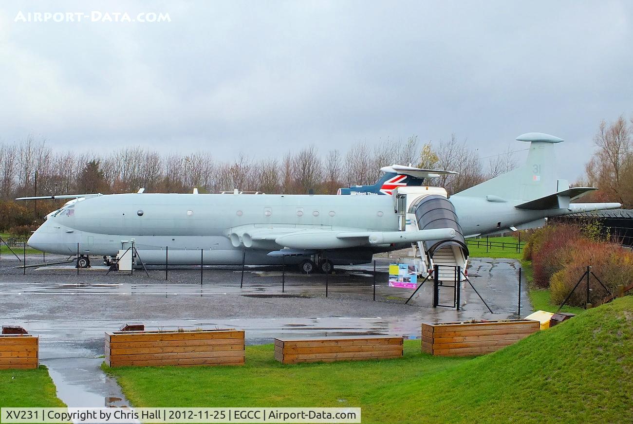 XV231, Hawker Siddeley Nimrod MR.2 C/N 8006, preserved at Manchester Airport’s Visitor Park