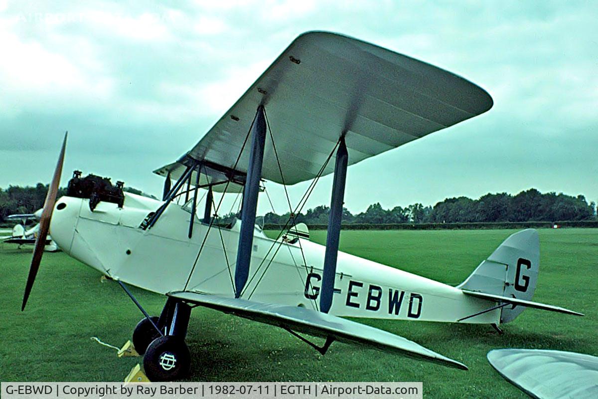 G-EBWD, 1928 De Havilland DH.60X Moth C/N 552, De Havilland DH.60X Moth [552] Old Warden~G 11/07/1982. Image taken from a slide.