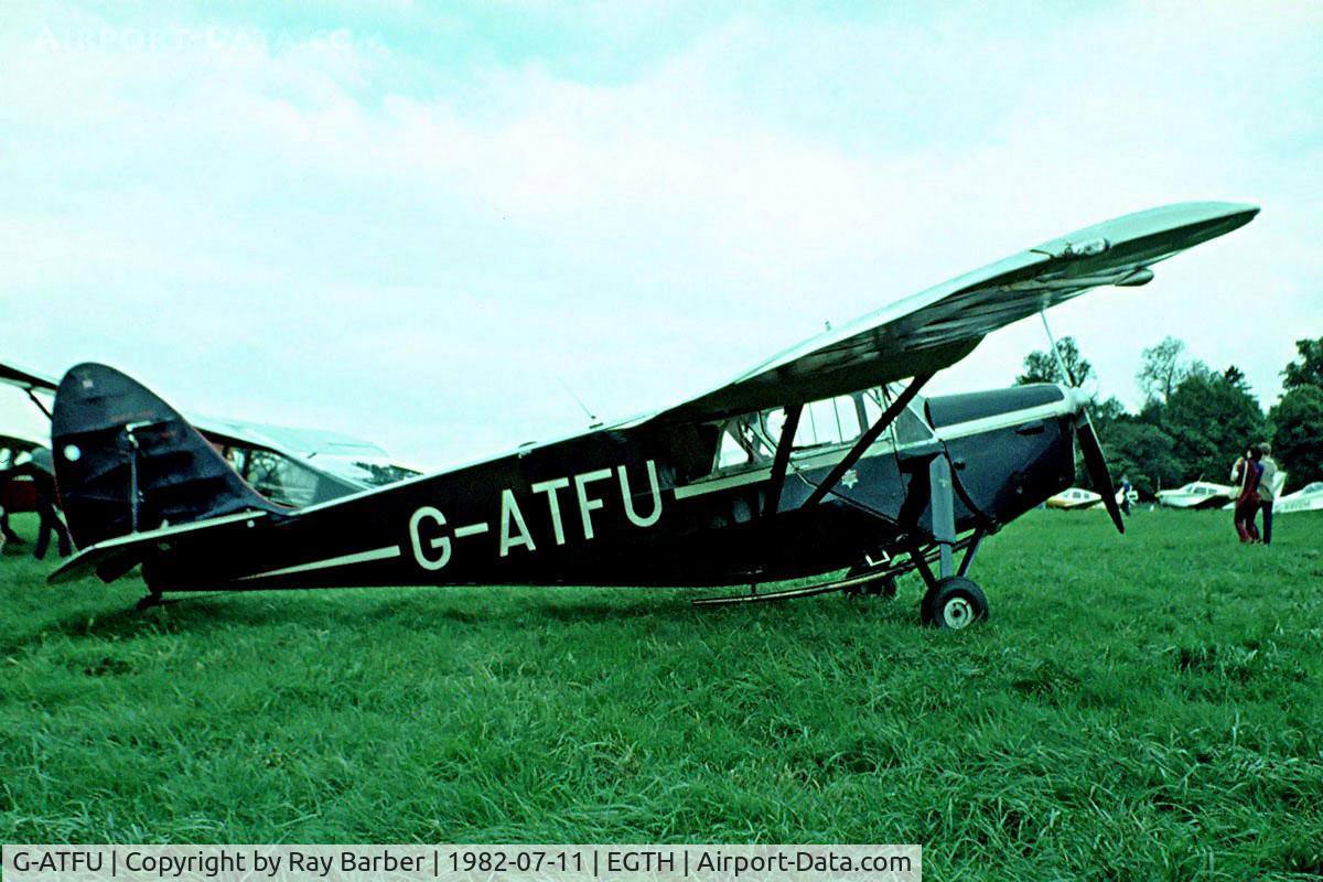 G-ATFU, 1934 De Havilland DH.85 Leopard Moth C/N 7007, DH.85 Leopard Moth [7007] Old Warden~G 11/07/1982. Image taken from a slide.