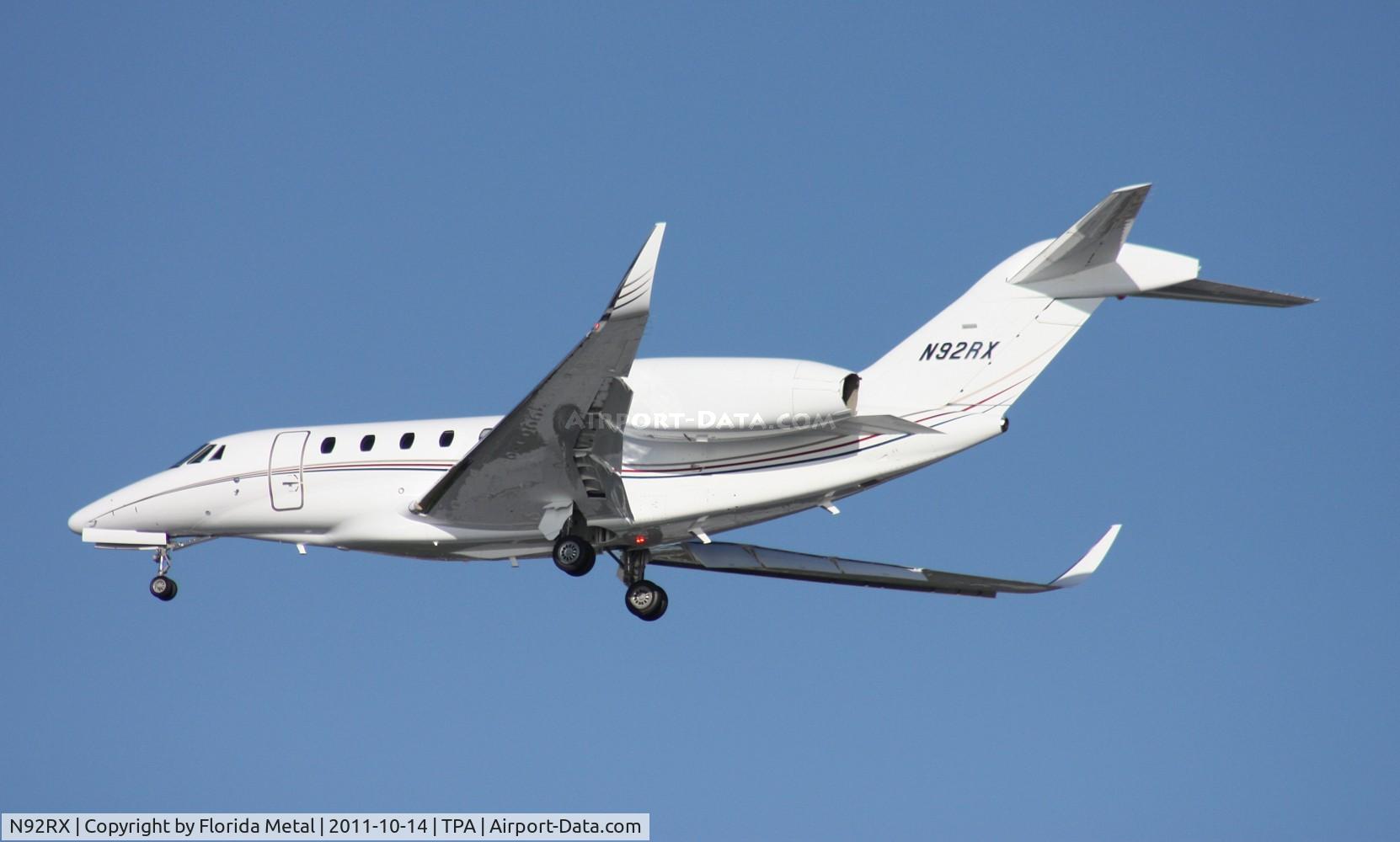 N92RX, 2009 Cessna 750 Citation X Citation X C/N 750-0301, Citation X winglets