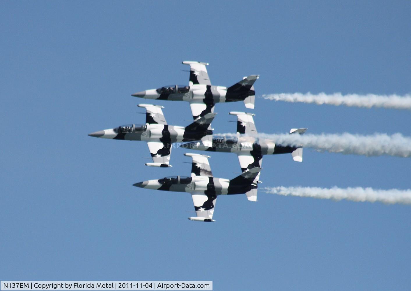 N137EM, 1980 Aero L-39 Albatros C/N PA031615, Heavy Metal Jet Team over Cocoa Beach 2011