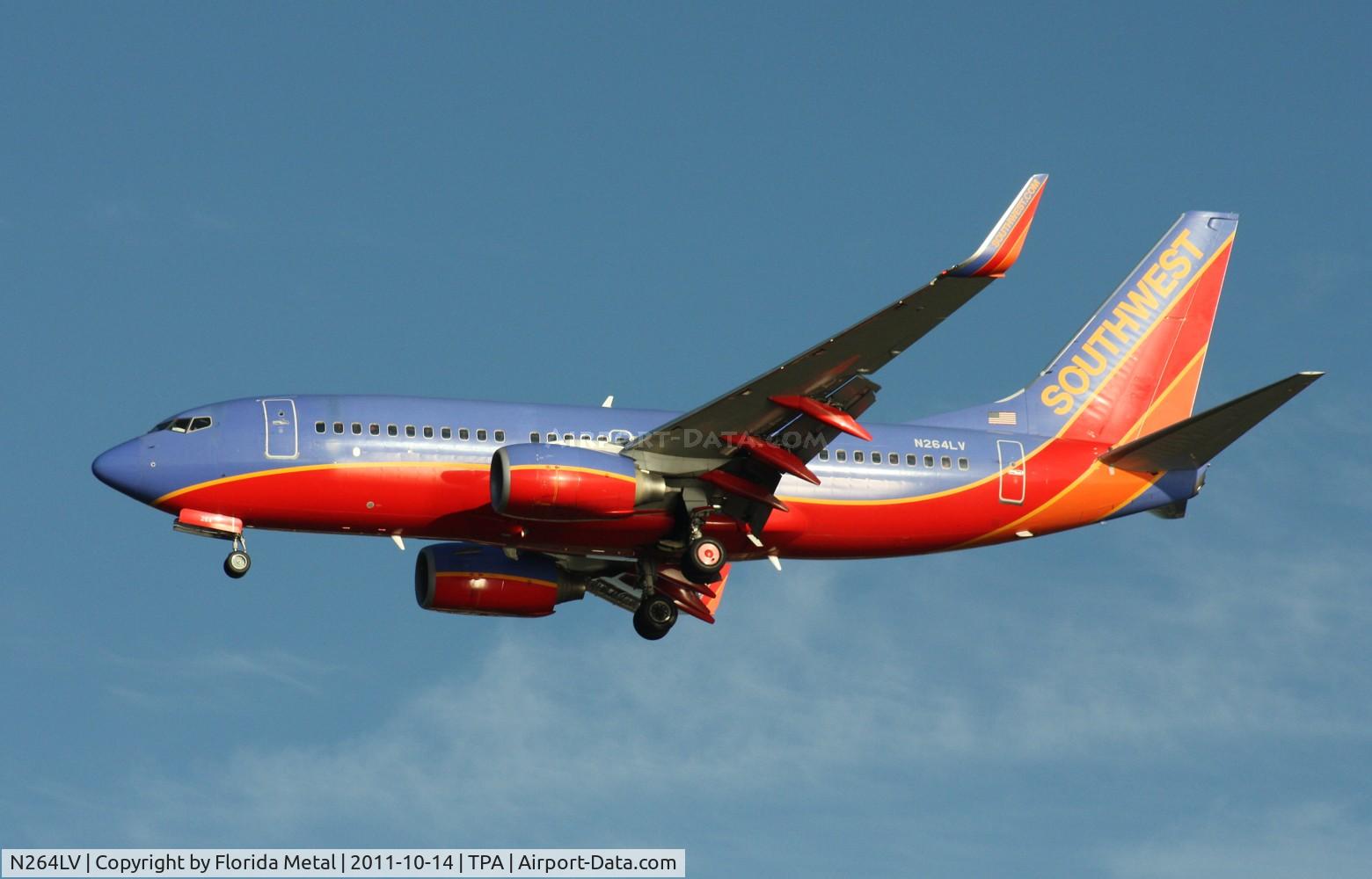 N264LV, 2007 Boeing 737-7H4 C/N 32521, Southwest 737