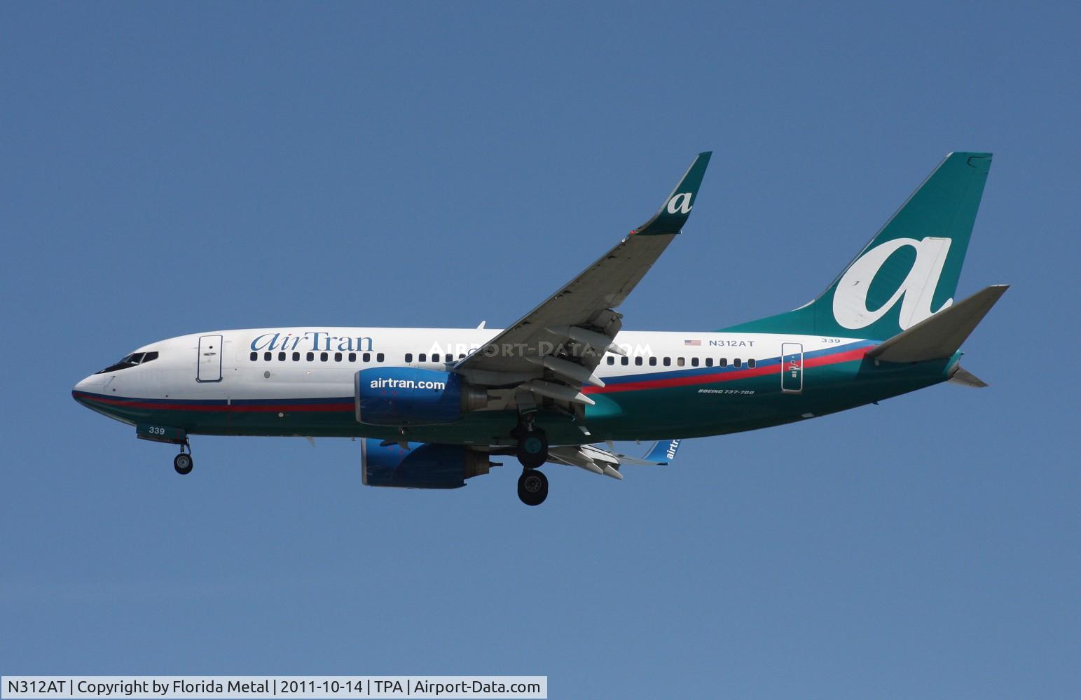 N312AT, 2006 Boeing 737-7BD C/N 35110, Air Tran 737