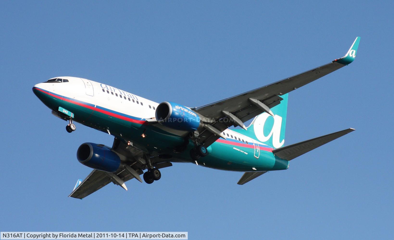 N316AT, 2007 Boeing 737-7BD C/N 33928, Air Tran 737