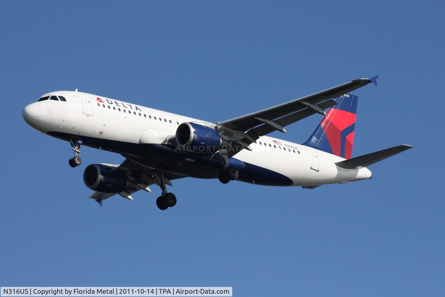 N316US, 1991 Airbus A320-211 C/N 192, Delta A320