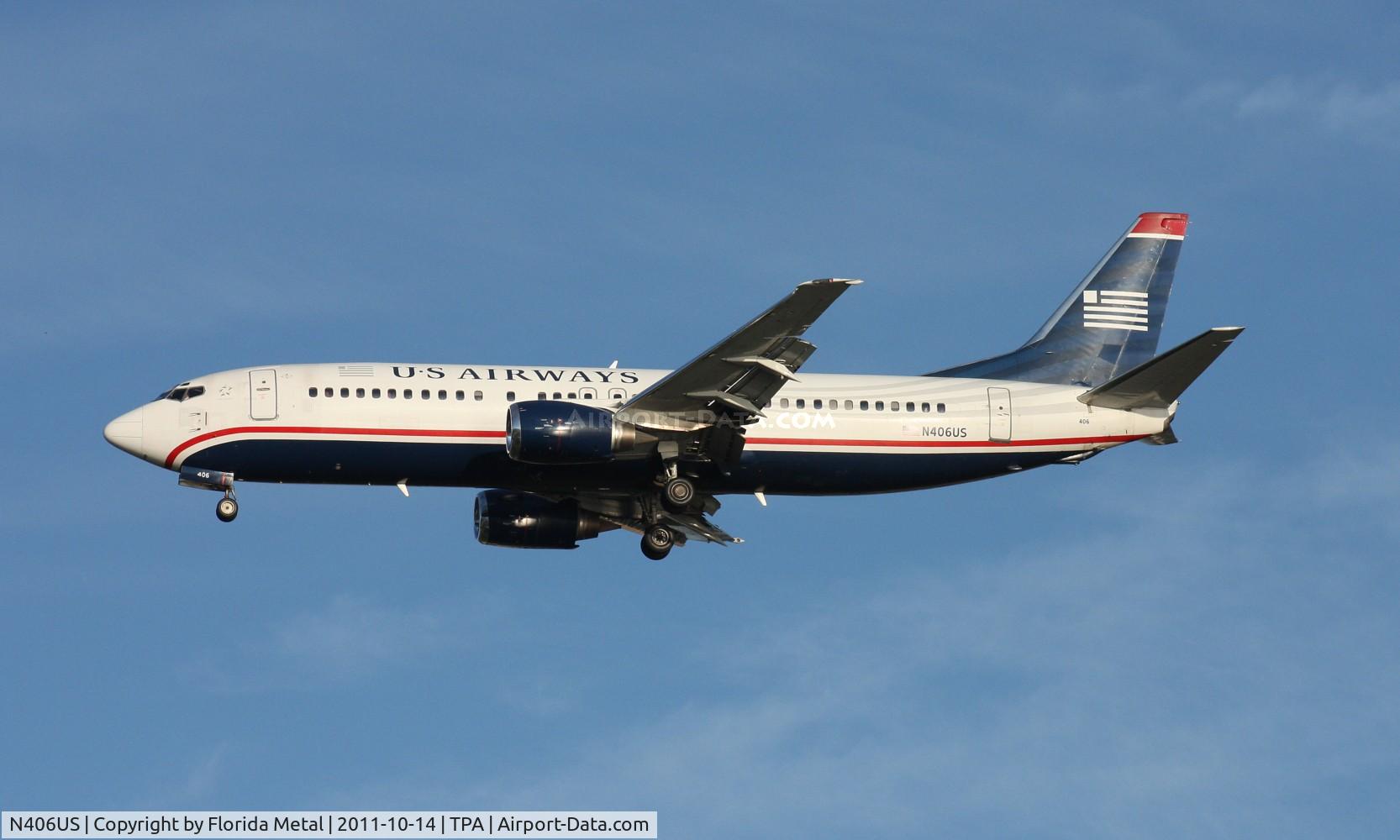 N406US, 1988 Boeing 737-401 C/N 23876, US Airways 737-400