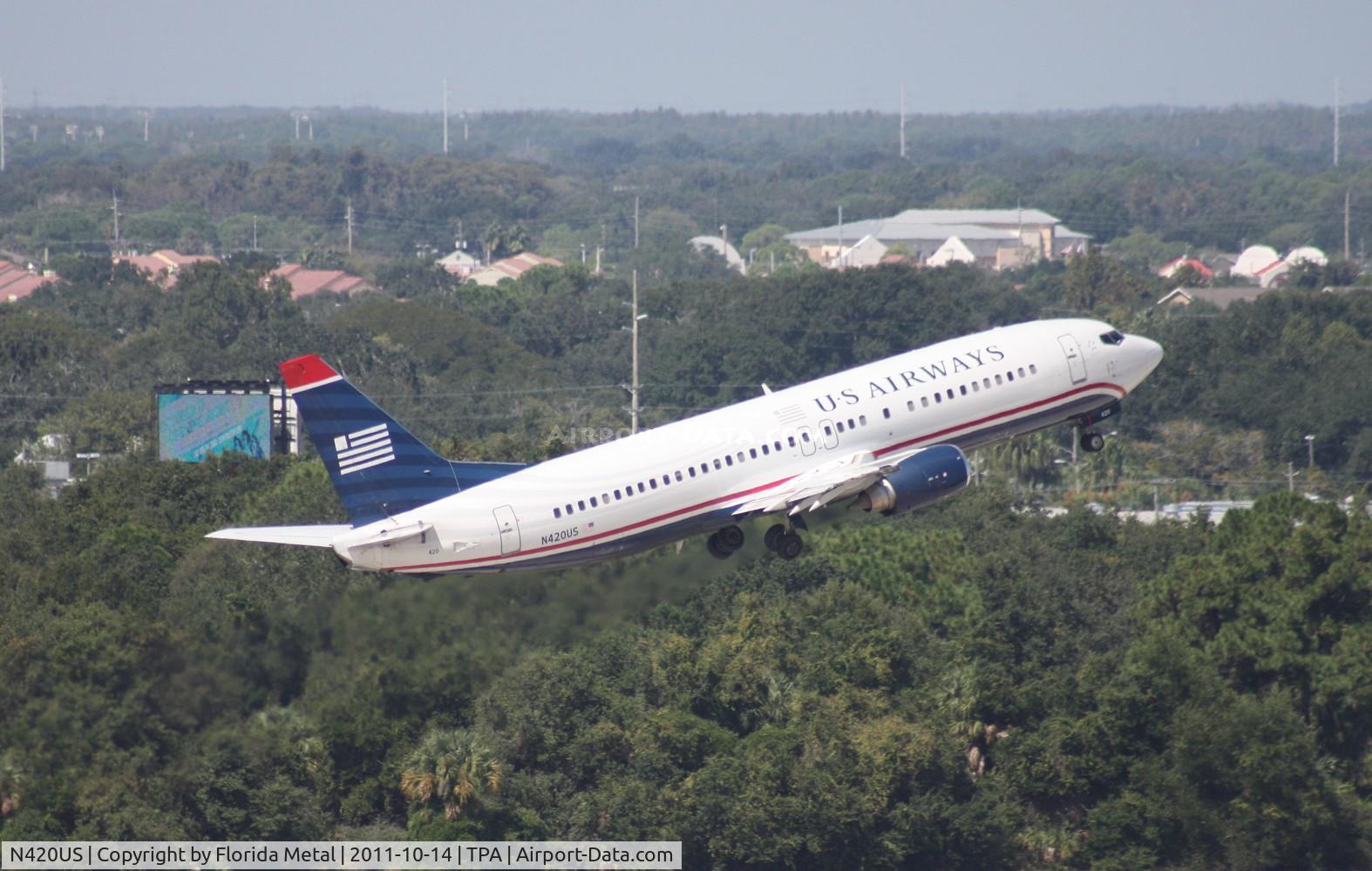 N420US, 1989 Boeing 737-401 C/N 23987, US Airways 737-400