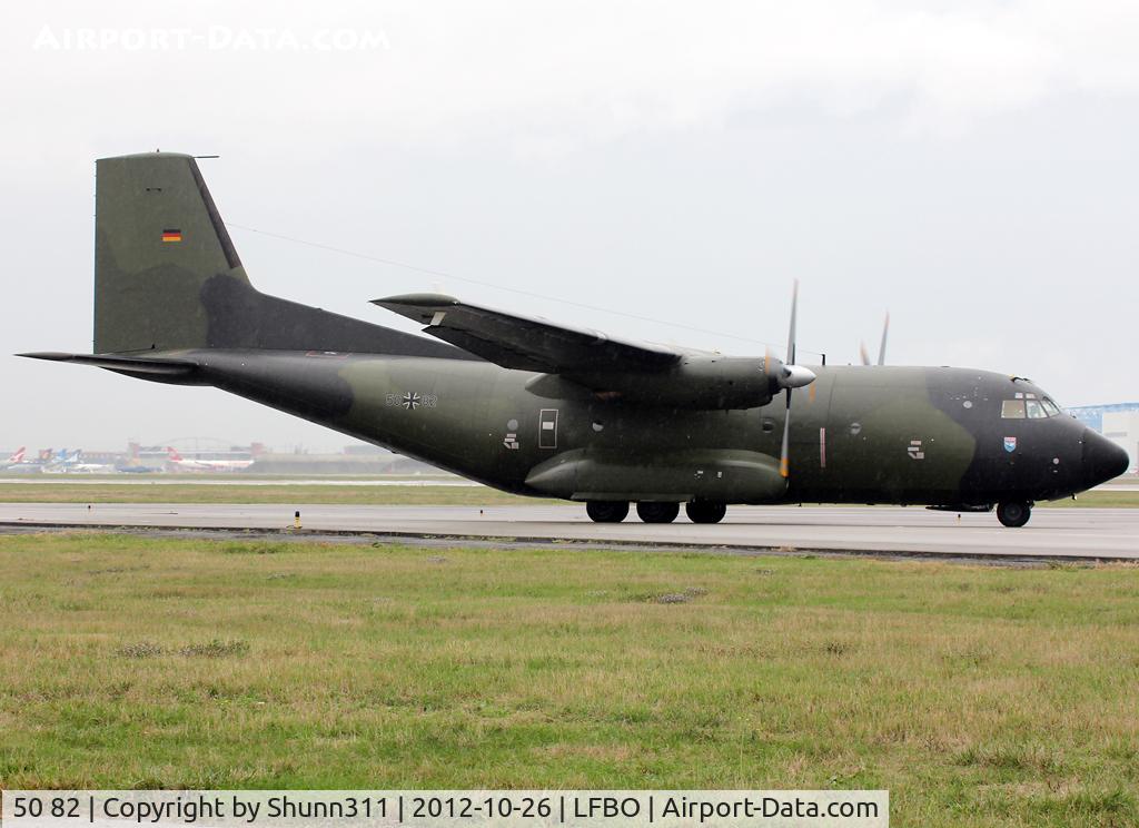 50 82, Transall C-160D C/N D119, Lining up rwy 14L for deparure