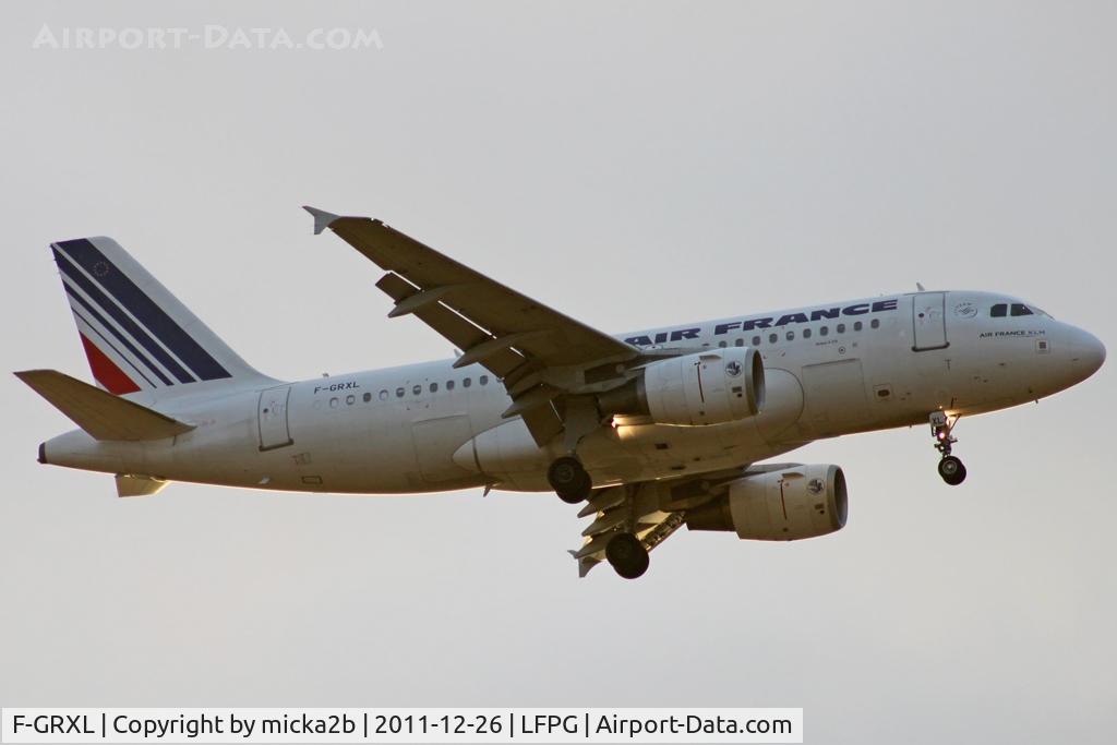 F-GRXL, 2006 Airbus A319-111 C/N 2938, Landing. Scrapped in november 2022.