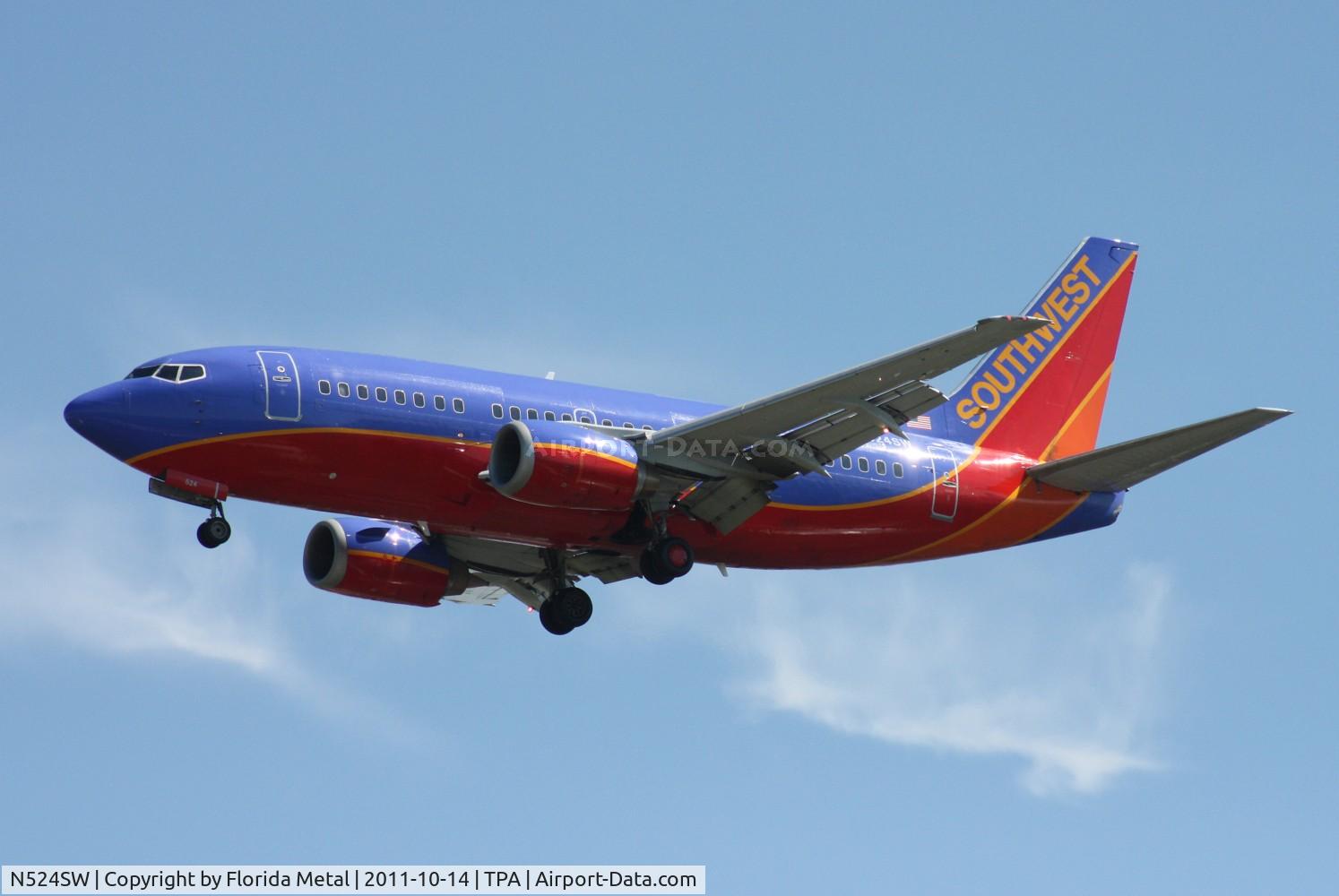 N524SW, 1992 Boeing 737-5H4 C/N 26566, Southwest 737-500