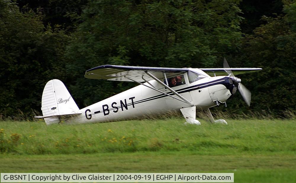 G-BSNT, 1941 Luscombe 8A Silvaire C/N 1679, Ex: NC37018 > N37018 > G-BSNT - Originally in private hands in September 1990 and currently a trustee of, Luscombe Quartet since June 2002.