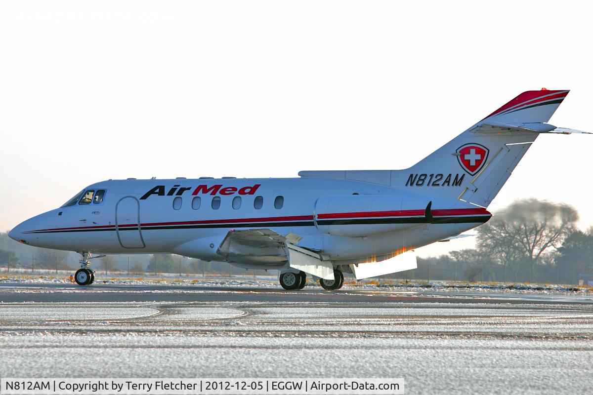 N812AM, 1988 British Aerospace BAe.125 Series 800A C/N 258147, Air Med's 1988 British Aerospace BAE 125 SERIES 800A, c/n: NA0433 at Luton UK