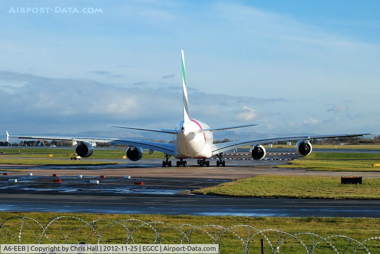 A6-EEB, 2012 Airbus A380-861 C/N 109, Emirates A380 A6-EEB making its first visit to Manchester