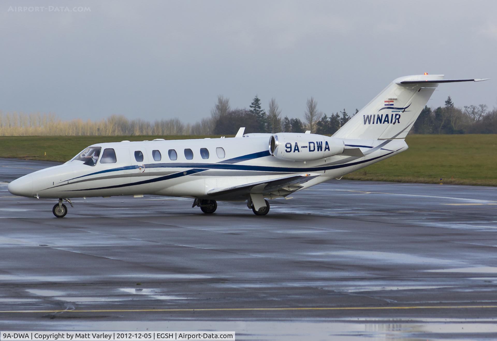 9A-DWA, 2008 Cessna 525A CitationJet CJ2+ C/N 525A-0412, Arriving at SaxonAir.