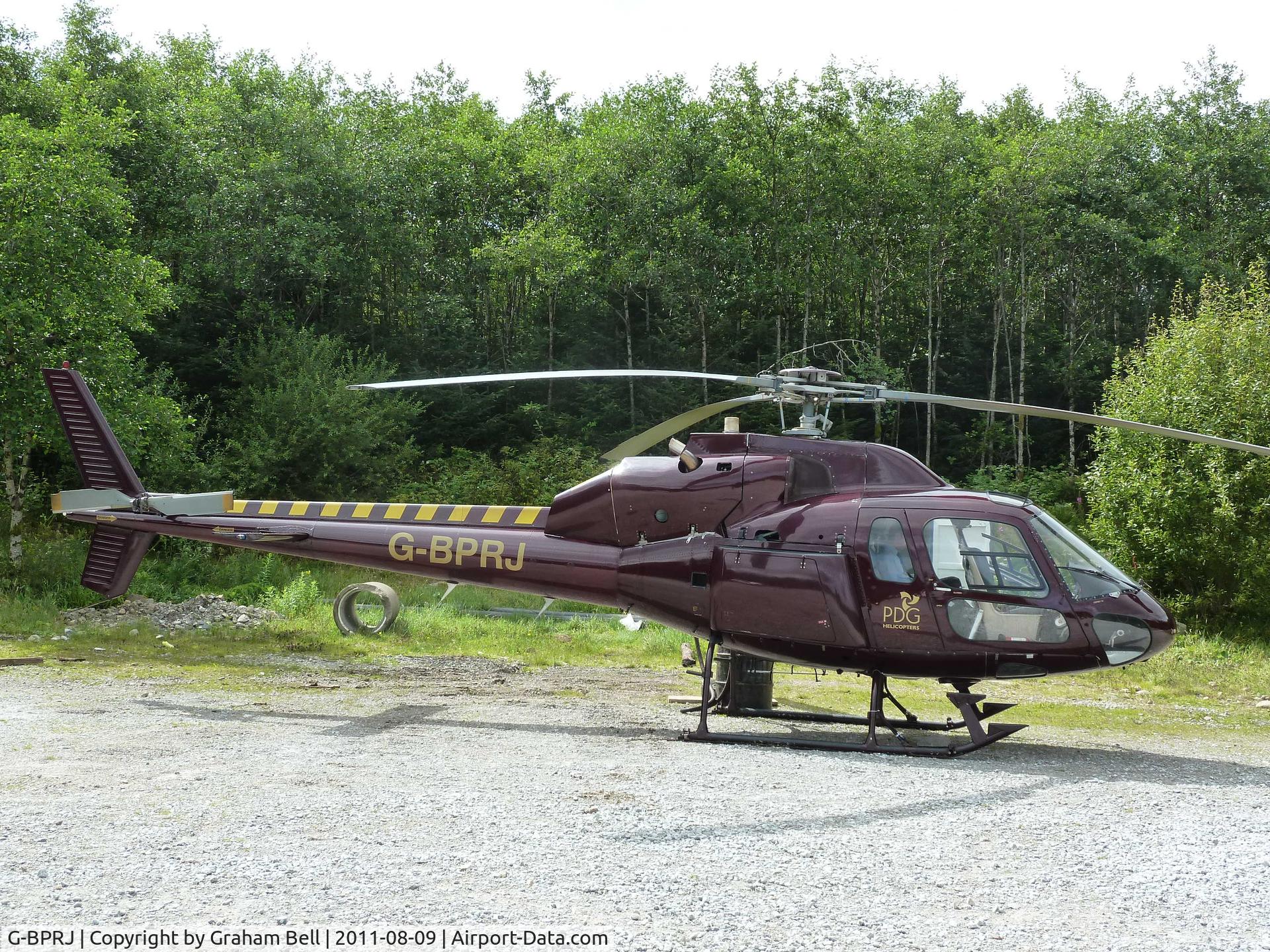 G-BPRJ, 1982 Aerospatiale AS-355F-1 Ecureuil 2 C/N 5201, On location at Nevis Range,near Fort William.