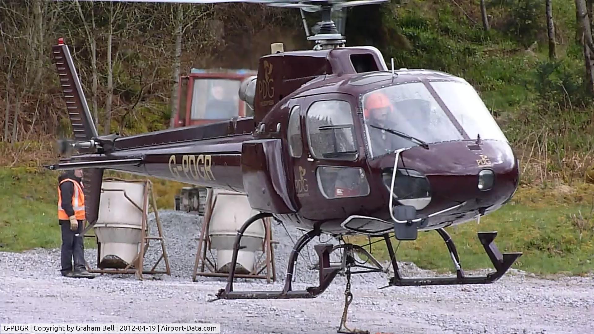 G-PDGR, 1991 Aerospatiale AS-350B-2 Ecureuil C/N 2559, Nevis Range,near Fort William,Scotland.