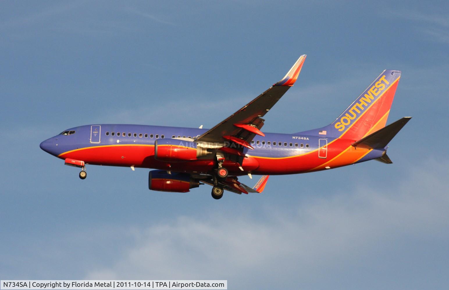 N734SA, 1999 Boeing 737-7H4 C/N 27866, Southwest 737