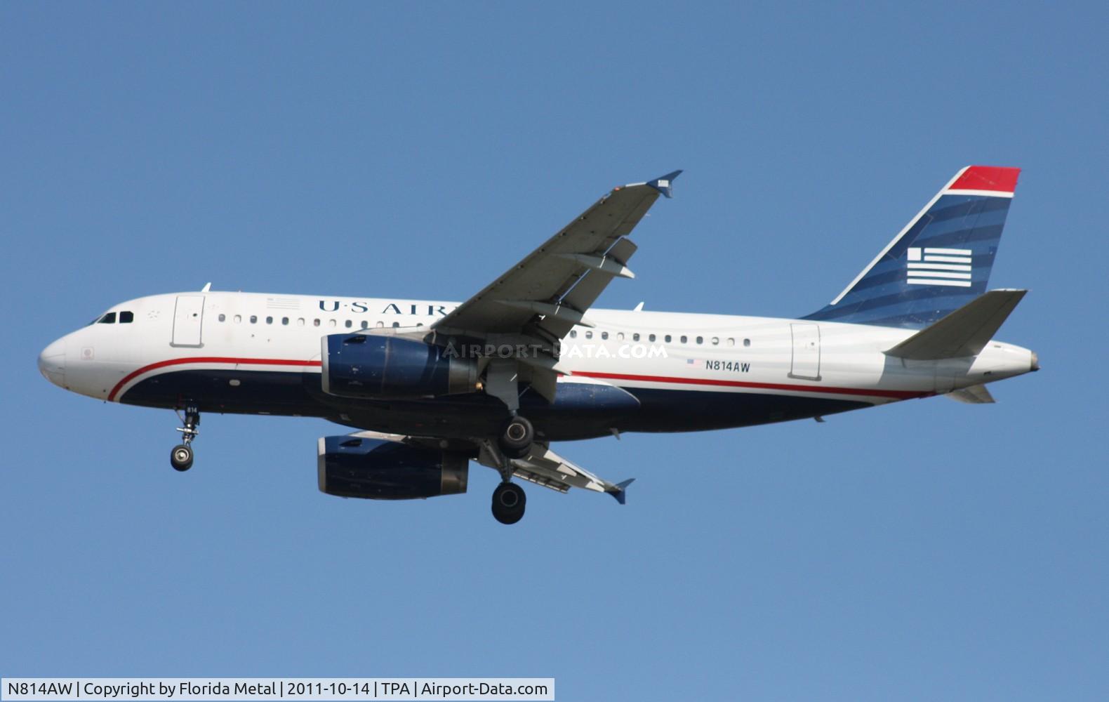 N814AW, 2000 Airbus A319-132 C/N 1281, US Airways A319