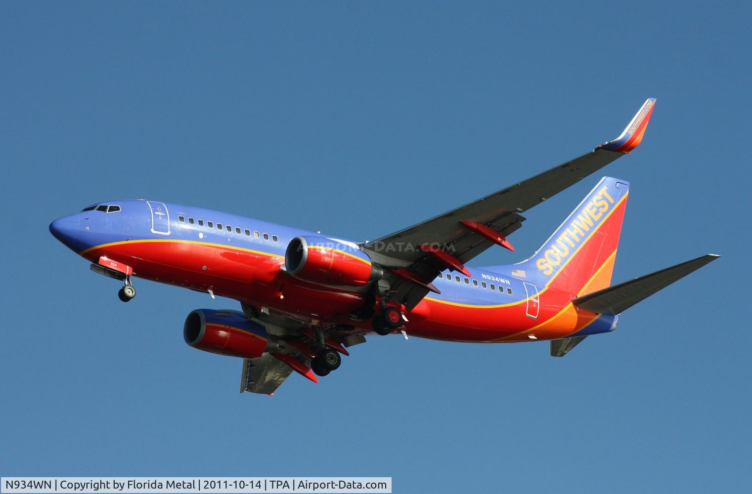 N934WN, 2009 Boeing 737-7H4 C/N 36642, Southwest 737