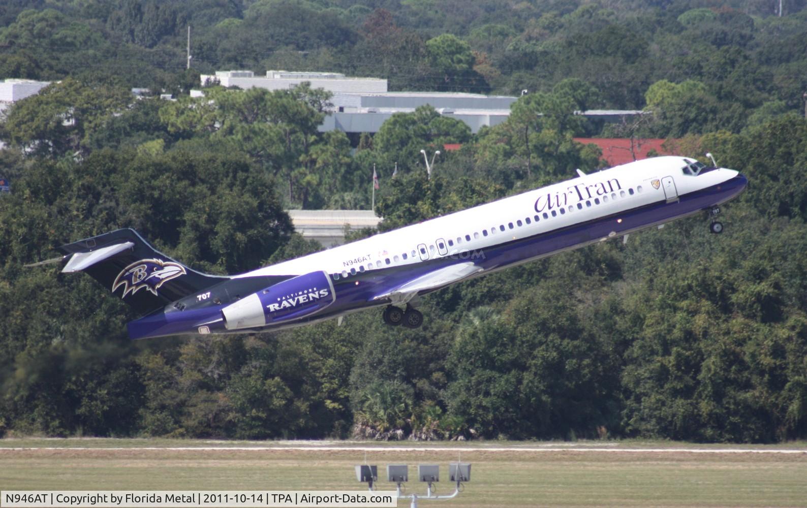N946AT, 1999 Boeing 717-200 C/N 55009, Air Tran 717 Baltimore Ravens
