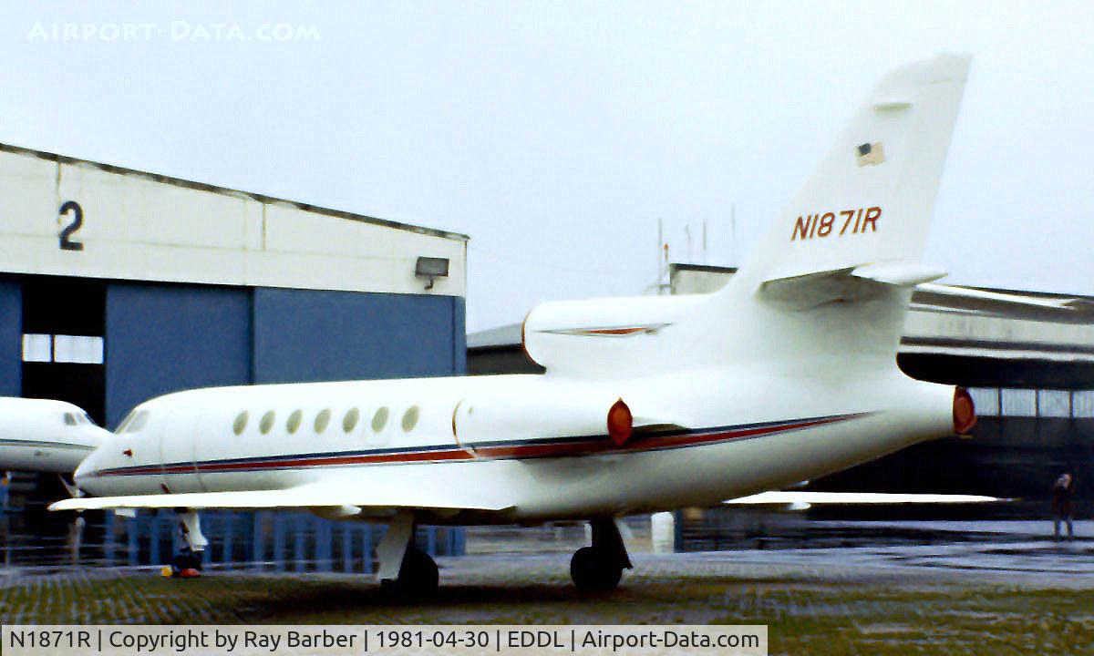 N1871R, 1979 Dassault Falcon 50 C/N 6, Dassault Falcon 50 [6] Dusseldorf~D 30/04/1981. Image taken from a slide.