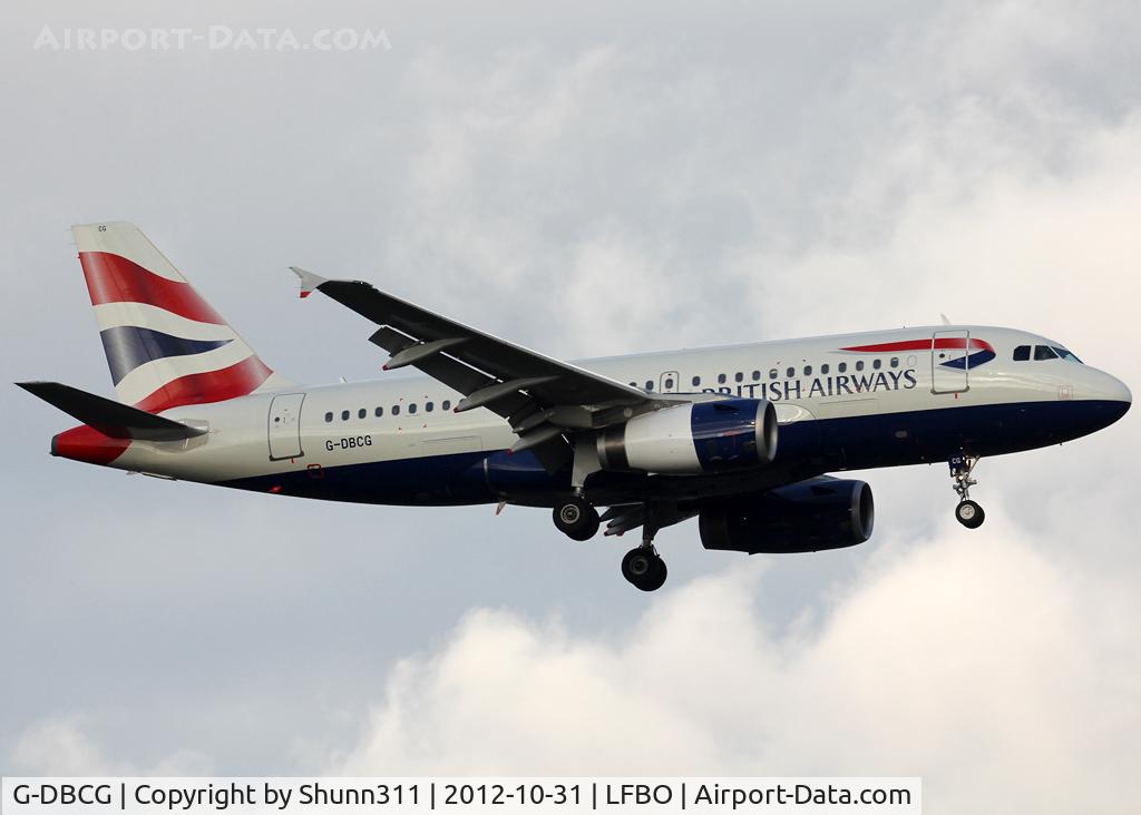 G-DBCG, 2005 Airbus A319-131 C/N 2694, Landing rwy 14R