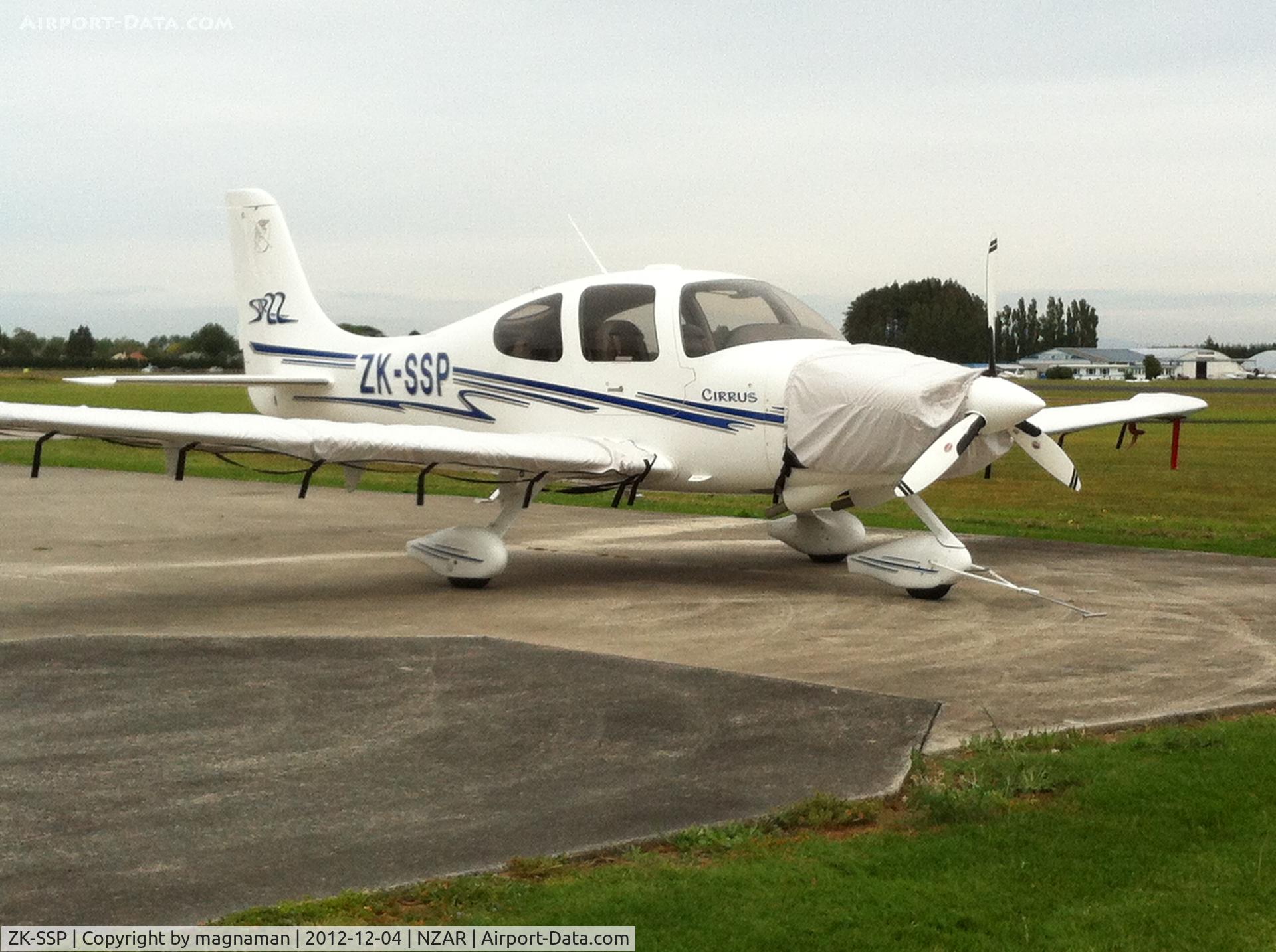 ZK-SSP, Cirrus SR22 C/N 0807, Outside Hawker Pacific Hangar