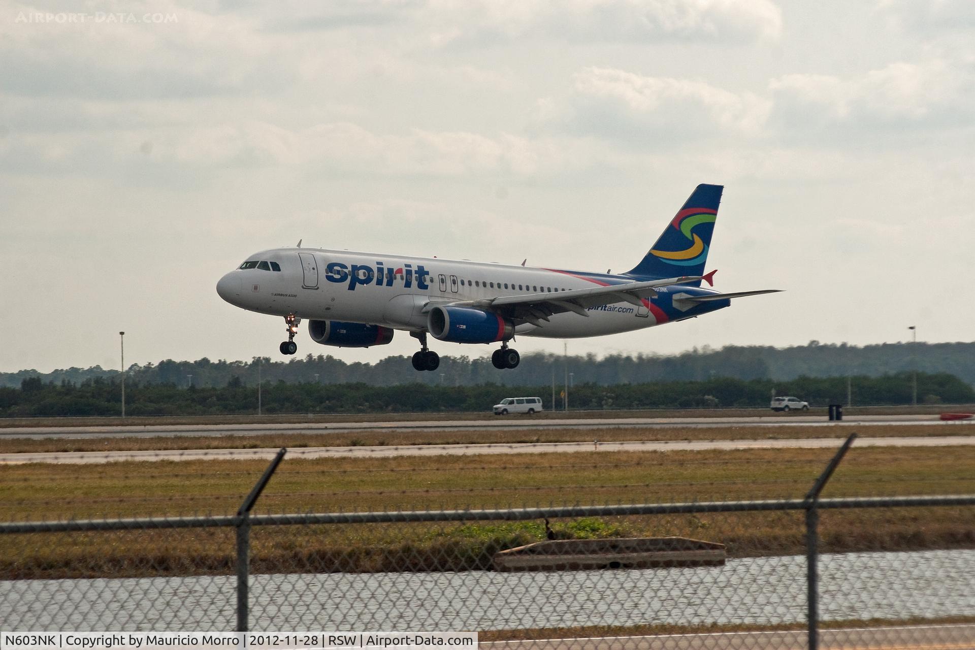 N603NK, 2010 Airbus A320-232 C/N 4321, Landing RWY 6