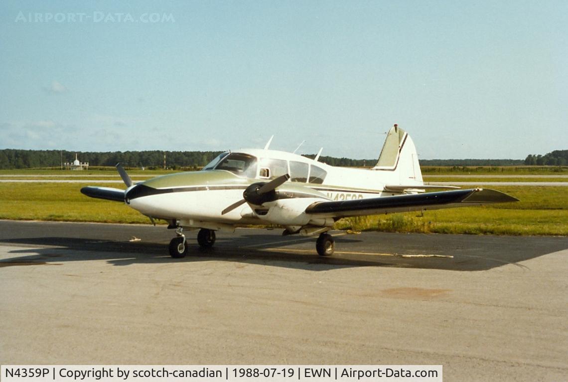 N4359P, 1959 Piper PA-23-160 Apache C/N 23-1859, 1959 Piper PA-23-160, N4359P, at Coastal Carolina Regional Airport (previously named Craven County Regional Airport) at New Bern, NC