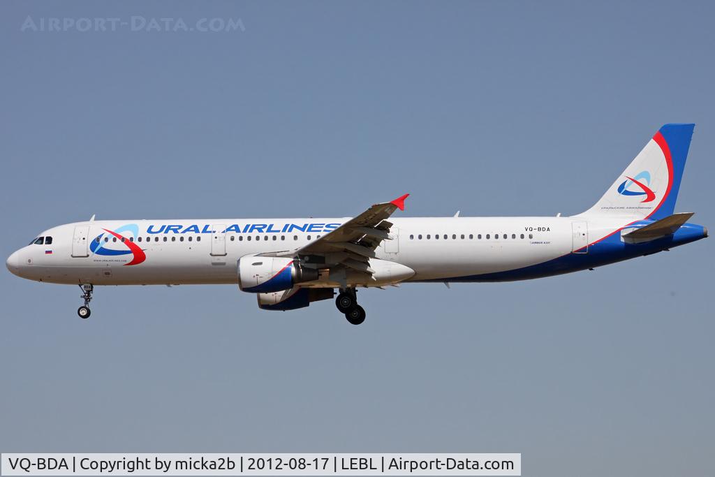 VQ-BDA, 1999 Airbus A321-211 C/N 1012, Landing