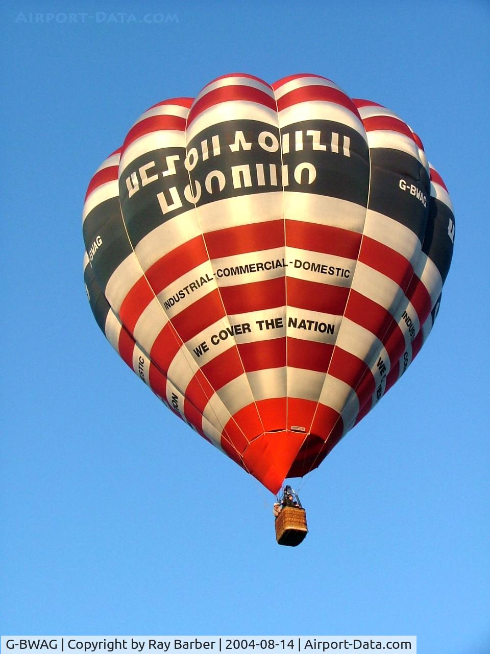 G-BWAG, 1995 Cameron Balloons O-120 C/N 3478, Cameron O-120 HAFB [3478] Ashton Court~ G 14/08/2004